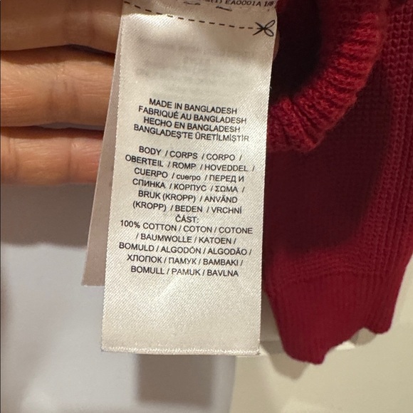 Ralph Lauren Red Cowl Neck Knit Sweater - Picture 7 of 8